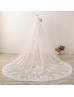 Ivory Floral Lace Cathedral Wedding Veil